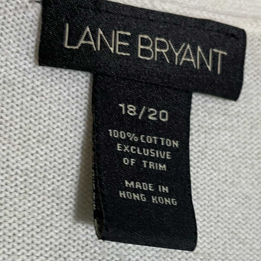 Lane Bryant White Short Sleeve Sweater - Picture 2 of 5